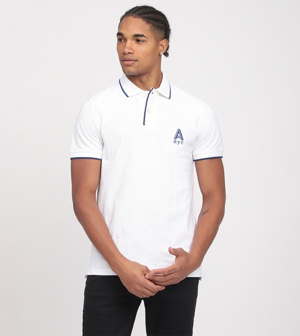 Aero Men's Logo Embroidered Polo T-Shirt