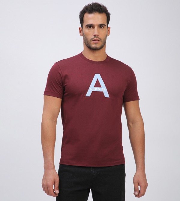 Aero Men's Logo Embroidered T-Shirt