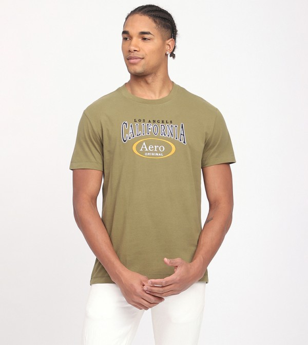 Aero Men's Logo Embroidered T-Shirt