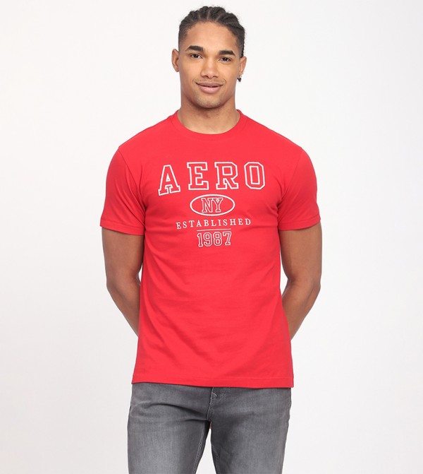 Aero Men's Logo Embroidered T-Shirt