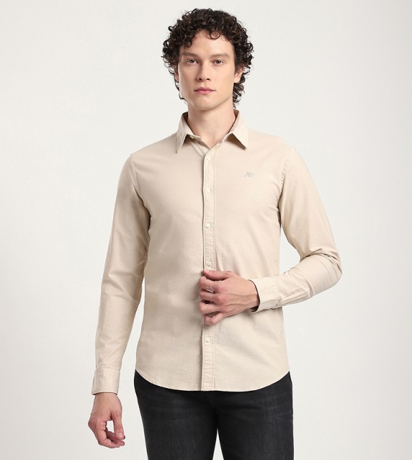 Aero Men's Logo Embroidered Long Sleeves Shirt