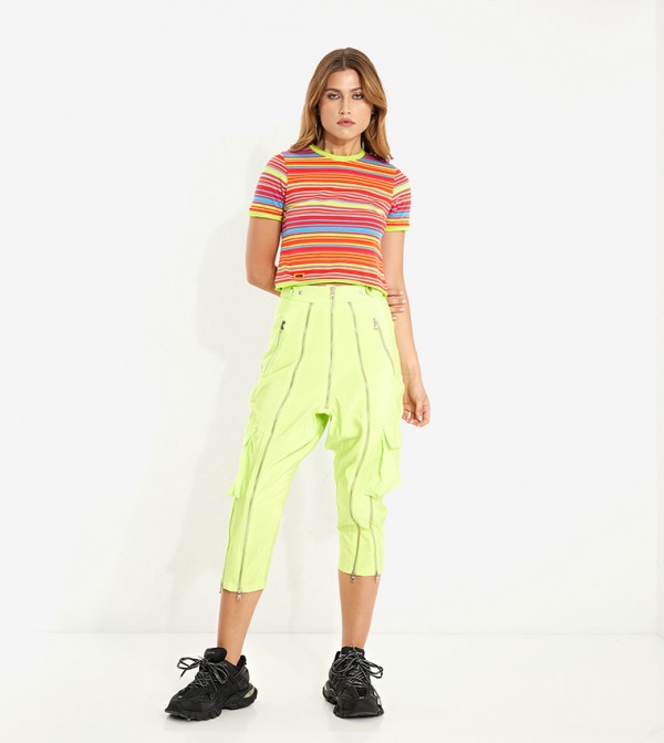Striped Short Sleeves Top