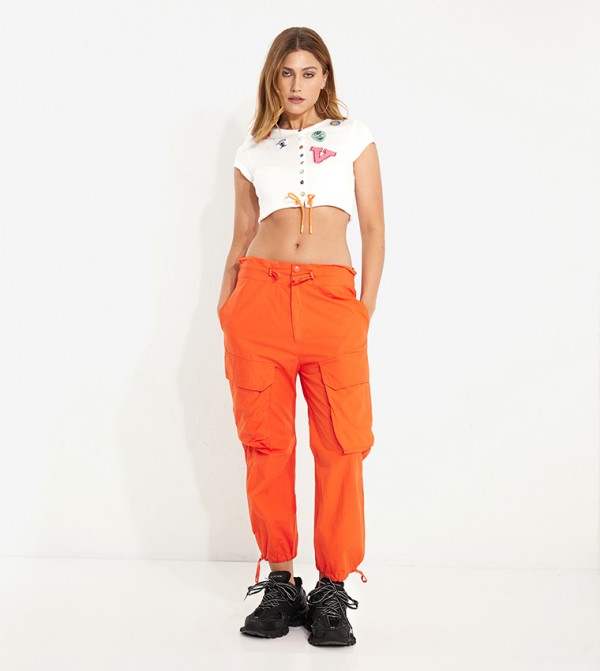 Pocket Detail Drawstring Waist Joggers