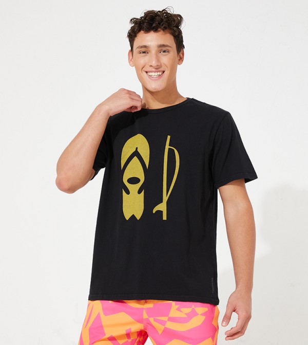 Surf Board Printed T-Shirt
