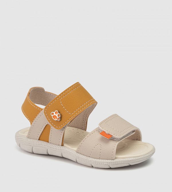 Color Block Velcro Closure Sandals
