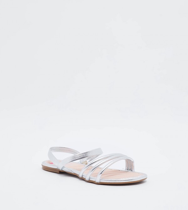 PETER Open Toe Slingback Flat Sandals