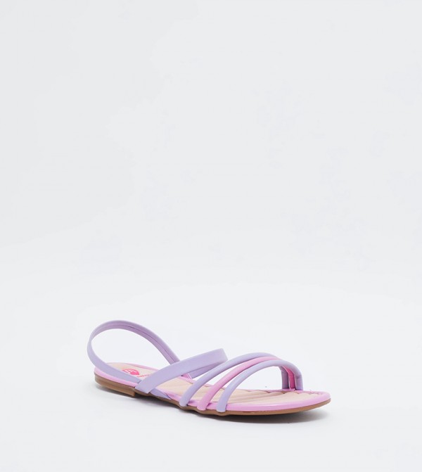 PALLAVI Open Toe Slingback Flat Sandals