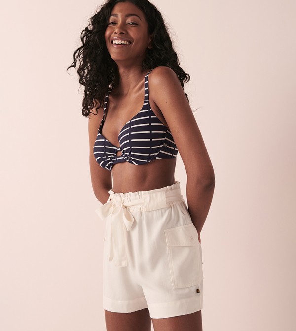 High Waist Cargo Shorts