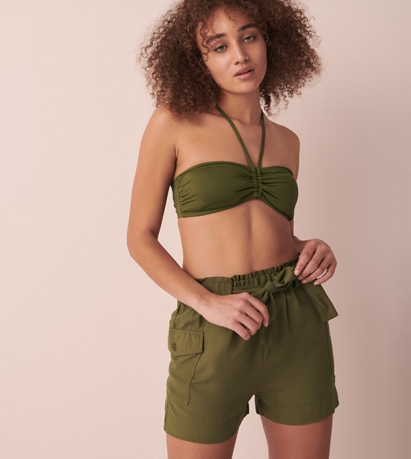 High Waist Cargo Shorts