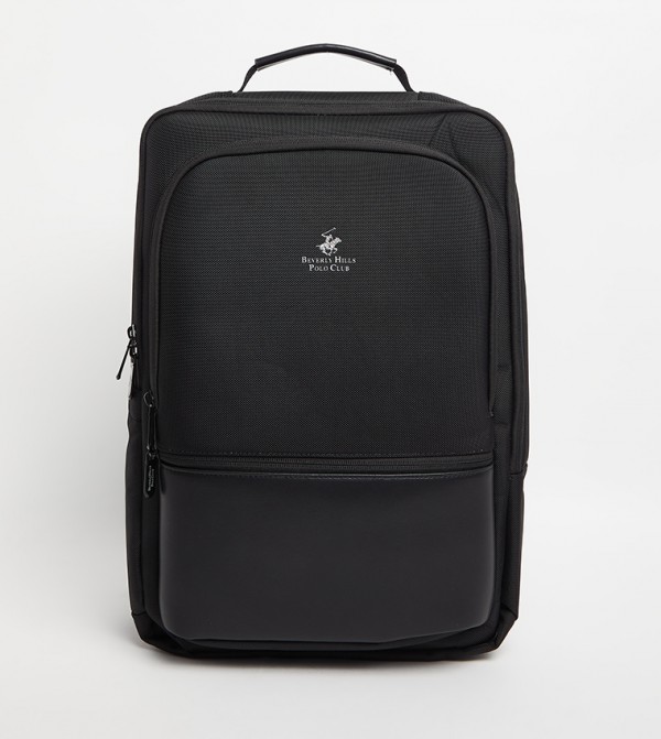 Logo Metal Zippered Backpack