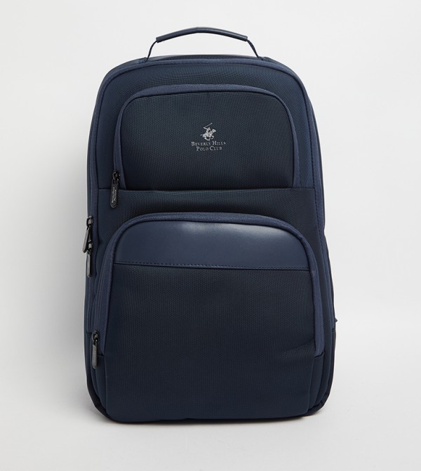 Logo Metal Zippered Backpack