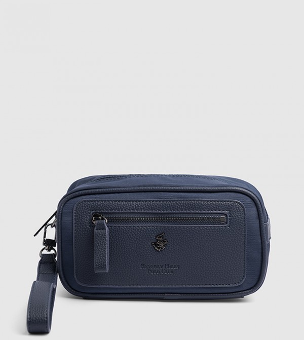 Logo Detail Zippered Travel Pouch