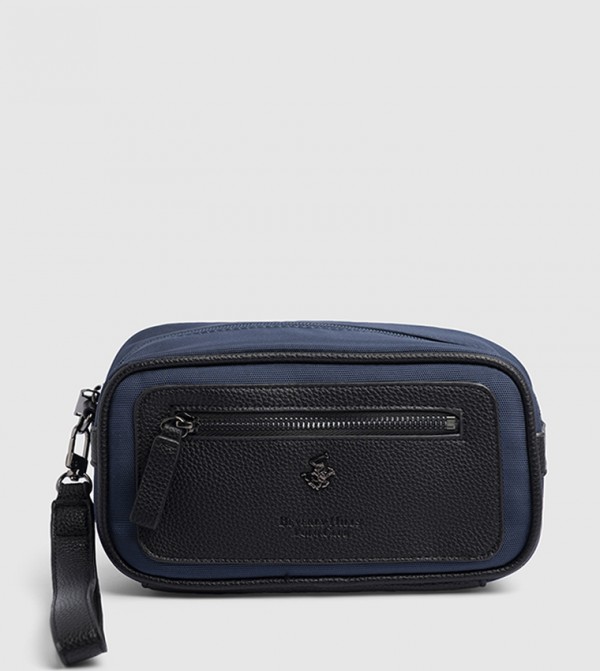 Logo Detail Zippered Travel Pouch