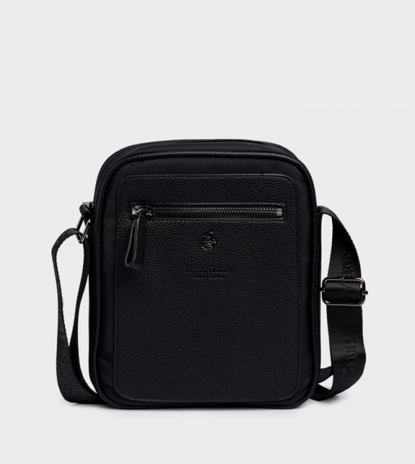 Logo Detail Zippered Reporter Bag