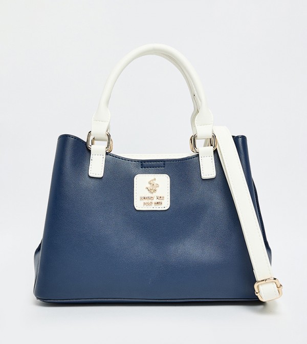 Color Block Satchel Bag