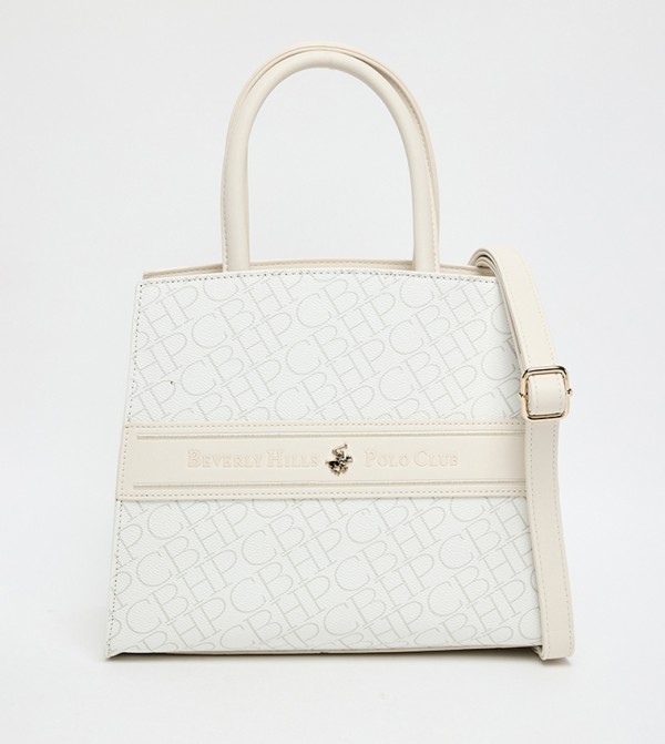 Monogram Printed Satchel Bag