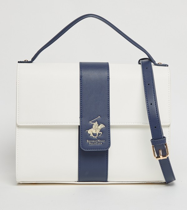 Contrast Detail Top Handle Bag