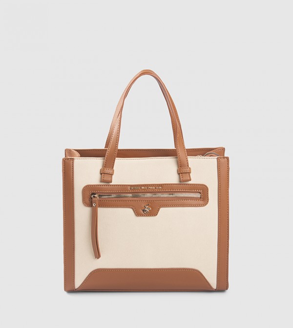 Color Block Satchel Bag