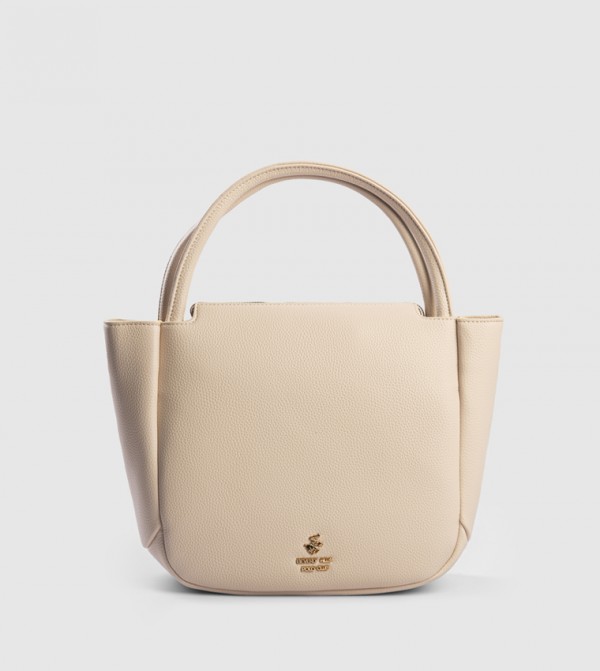 Textured Zippered Shoulder Bag