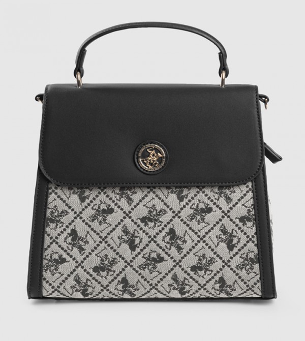 Logo Detail Top Handle Bag