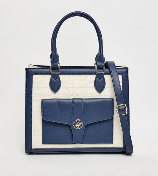 Color Block Tote Bag
