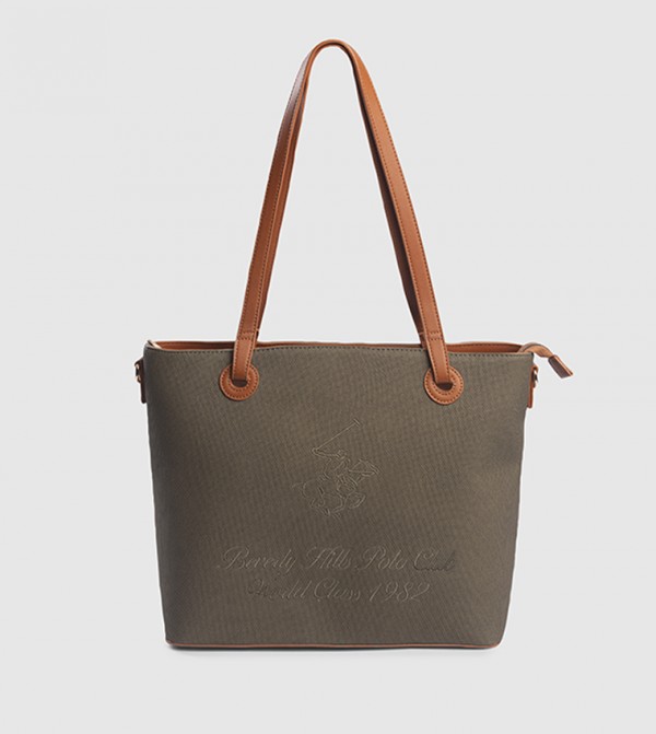 Logo Embroidered Shoulder Bag