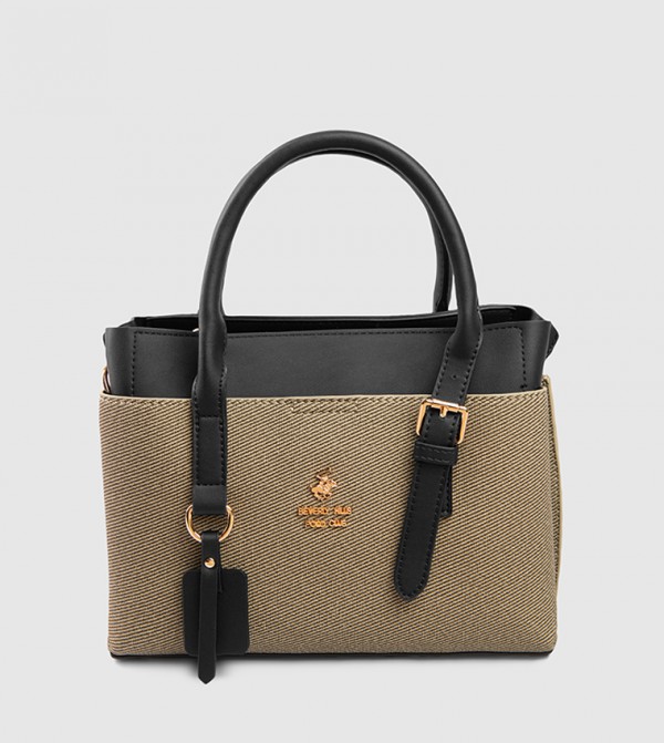 Color Block Satchel Bag