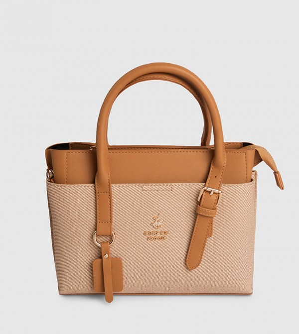 Color Block Satchel Bag