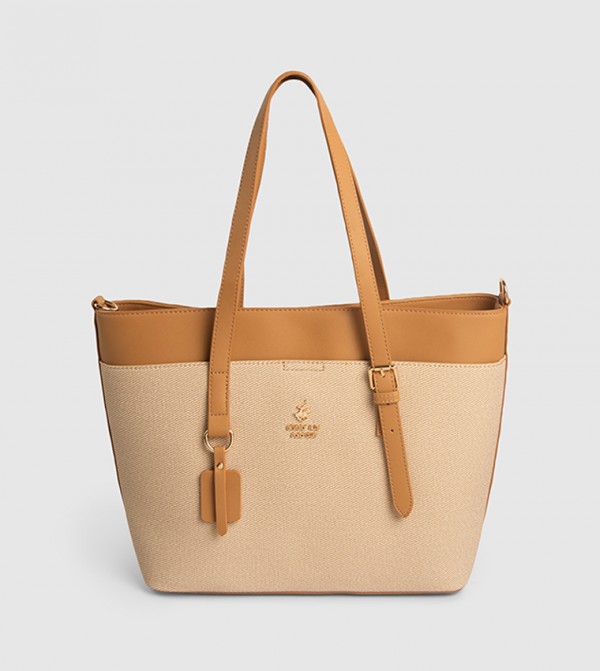 Color Block Tote Bag