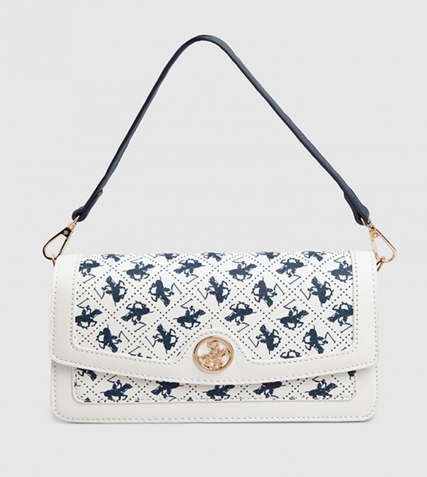 Logo Patterned Shoulder Bag
