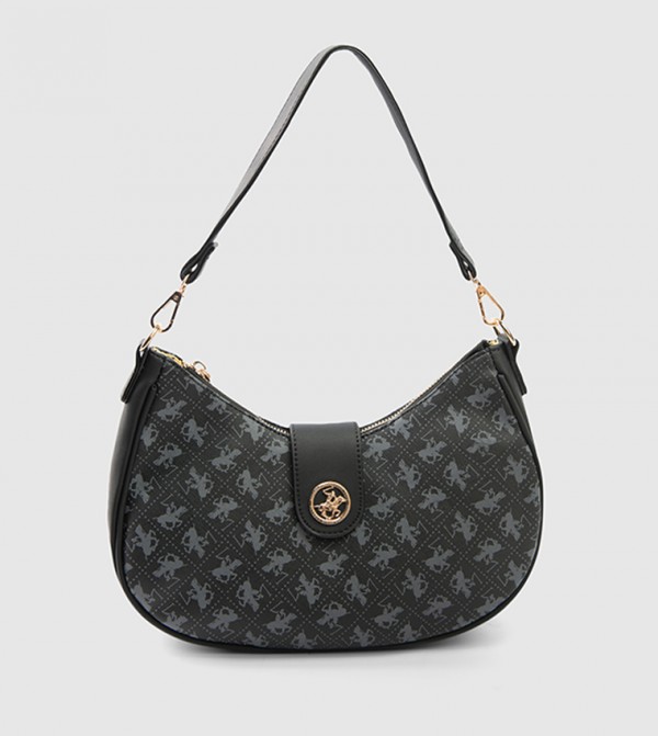 Logo Patterned Shoulder Bag