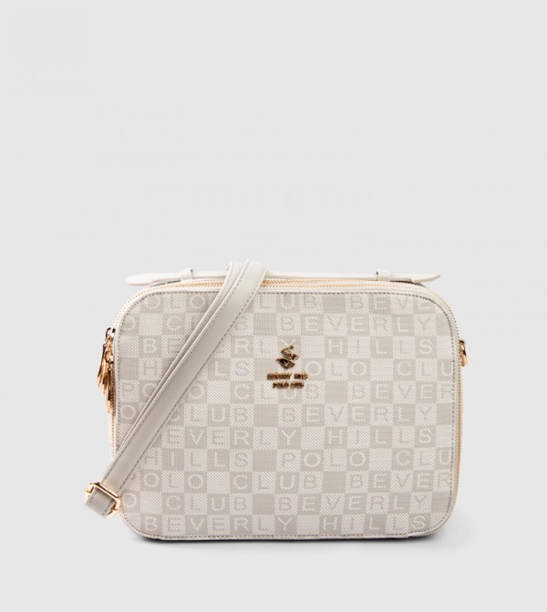 Monogram Zip-Closure Shoulder Bag