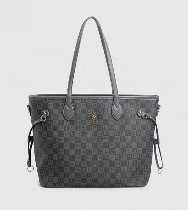 Patterned Zippered Tote Bag