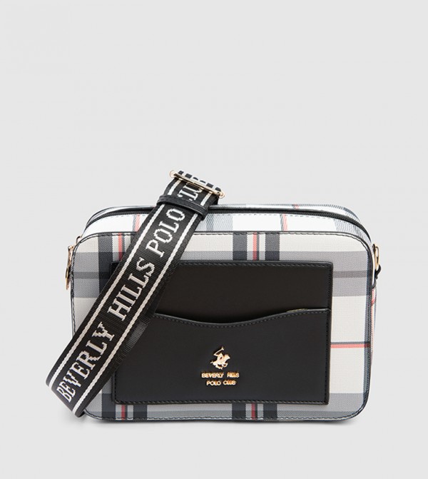 Plaid Patterned Camera Bag