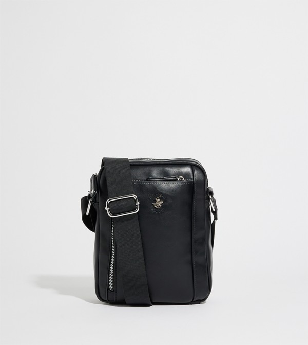 Logo Detail Zippered Reporter Bag