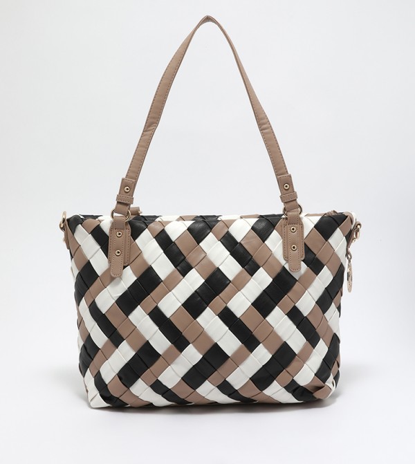 Weave Pattern Shopper Bag