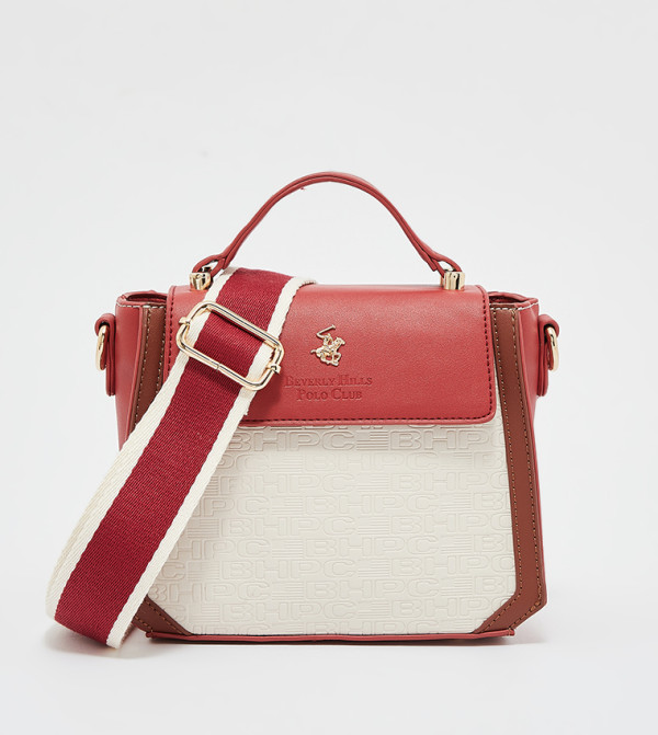 Buy Beverly Hills Polo Club Color Block Top Handle Bag In Red ...