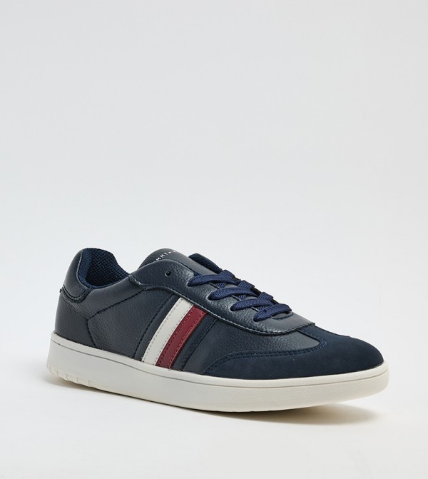 Stripes Lace-Up Sneakers