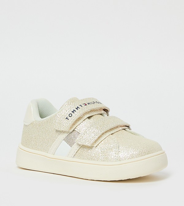 Logo Printed Velcro Closure Sneakers