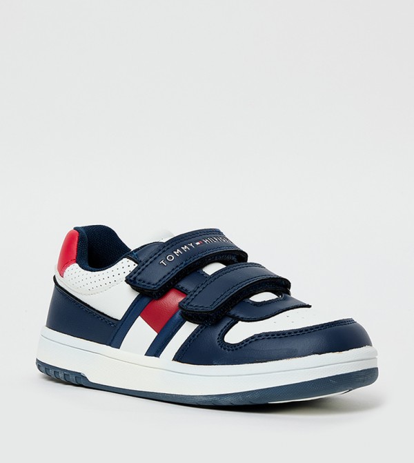 Color Block Velcro Closure Sneakers