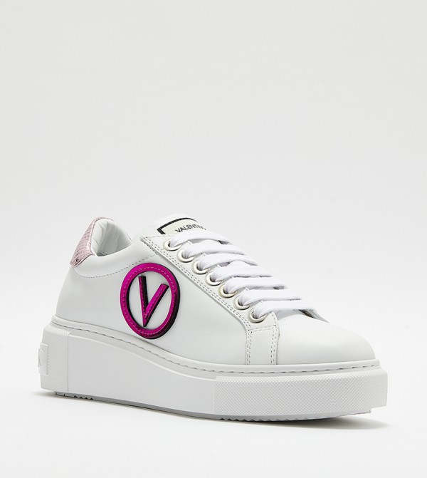 Monogram Detail Lace-Up Sneakers