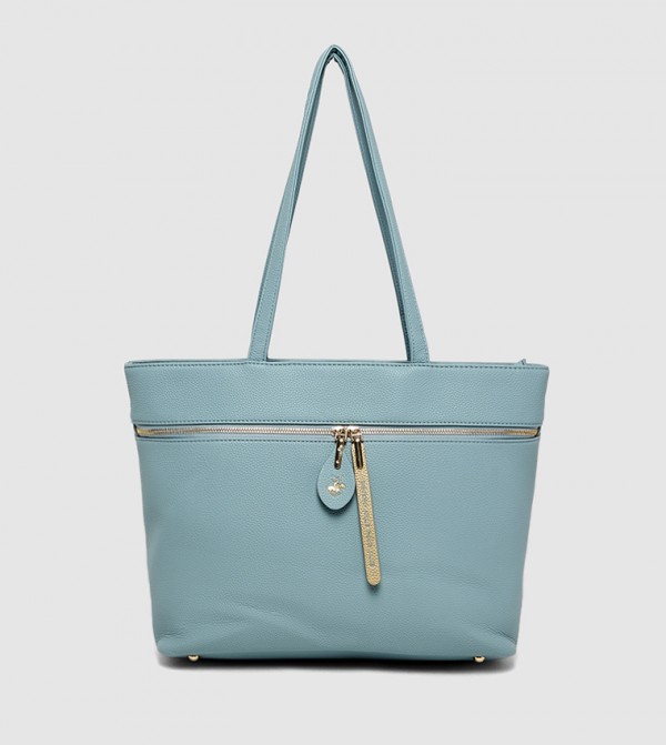 Tetured Zippered Shoulder Bag