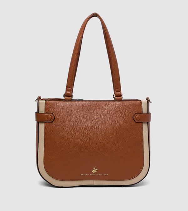 Textured Zippered Shoulder Bag