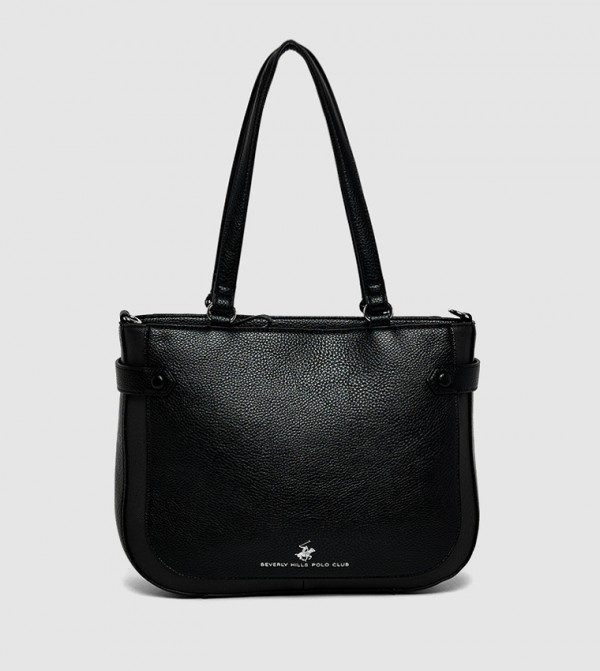 Textured Zippered Shoulder Bag