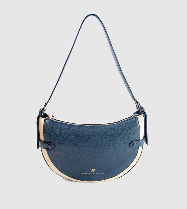 Textured Contrast Trim Shoulder Bag