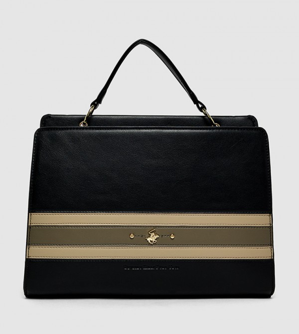 Color Block Zippered Handheld Bag