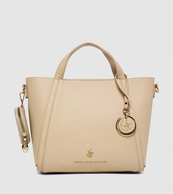 Textured Zippered Satchel Bag