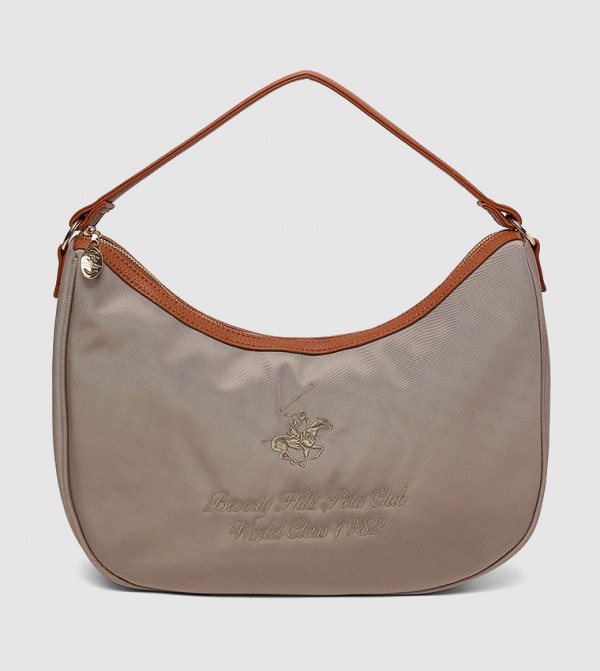 Logo Embroidered Shoulder Bag