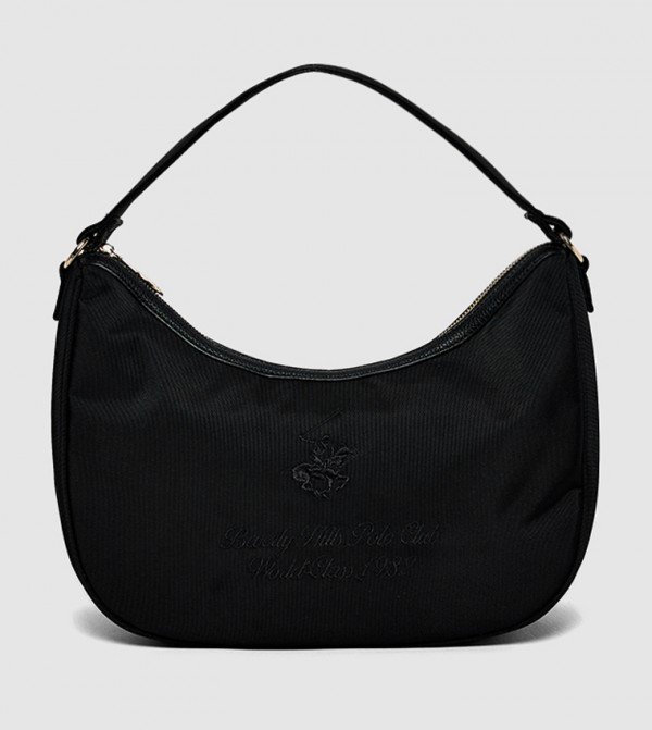 Logo Embroidered Shoulder Bag