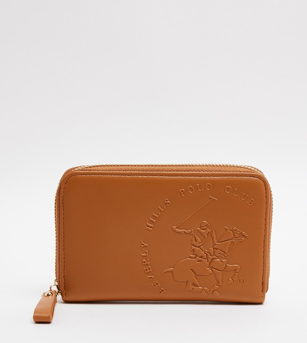 Logo Embossed Zip-Around Wallet